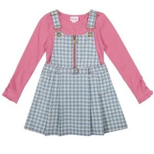 Little Lass Girls 3‎ Piece Jumper Denim Set Include Headband size 5 NWT